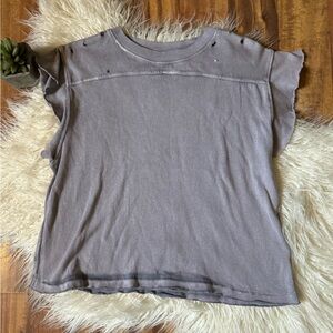 Free People Warrior Burnout Tee Purple